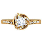 Sterling Silver Semi Mount Ring Setting Round RD Center主石mm - Syzjewelry